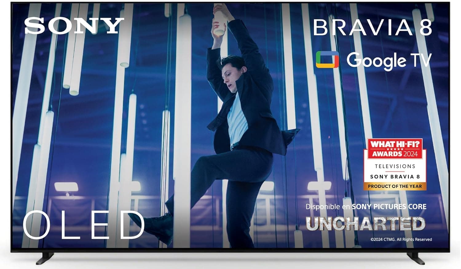 Sony BRAVIA 8 OLED de 65 polegadas 4 K HDR, Google Smart TV, funções de jogo para Playstation 5 e IMAX Enhanced, Dolby Vision Atmos, Chromecast, Apple AirPlay, 120Hz 65XR80, 65", Bravia 8