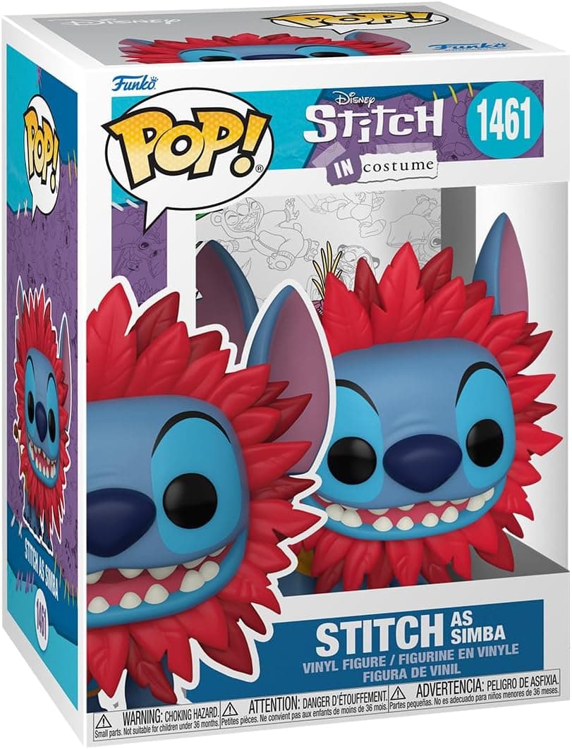 Funko Pop! Disney: Stitch Costume - Simba - Lilo and Stitch - Figura de vinil colecionável 