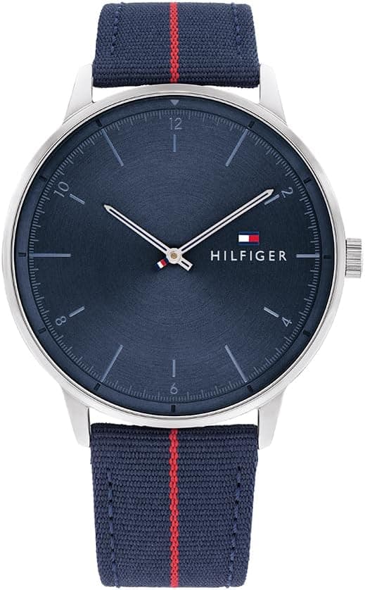 Tommy Hilfiger Relógio analógico de quartzo para homem com correia em nylon azul marinho - 1791844