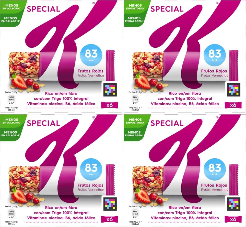 Kellogg's Special K barras de frutas vermelhas pack 6 x 21,5 g