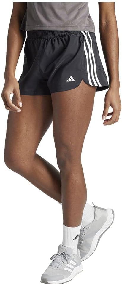 adidas Pacer Training 3-Stripes Woven Mid-Rise Shorts - Calções de mulher
