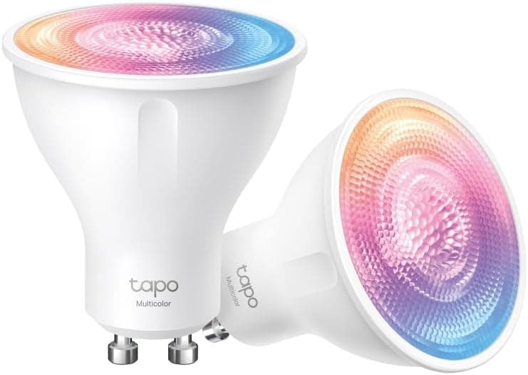 TP-Link Lâmpada WiFi inteligente tampa L630 GU10 (embalagem de 2), RGBW multicolor, 16 milhões de cores, Amazon Alexa, 350 lúmens, 3,7 W, economia de energia, embalagem de 2