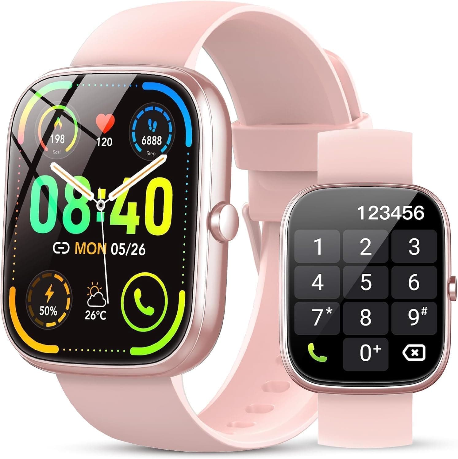 taopodo Smartwatch Mulher | Relógio inteligente com chamadas Bluetooth, monitorização de saúde e 115 modos desportivos IP68 compatível com Android e iOS