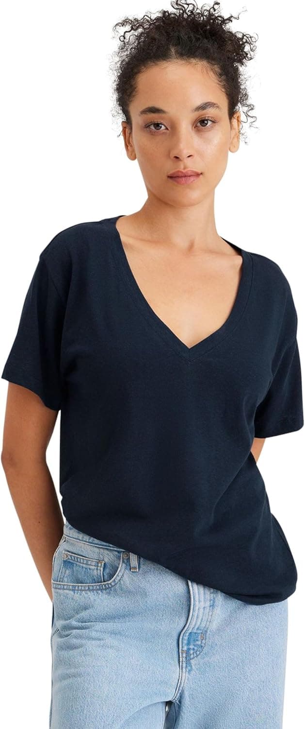 Dockers Deep V Neck t-shirt para mulher