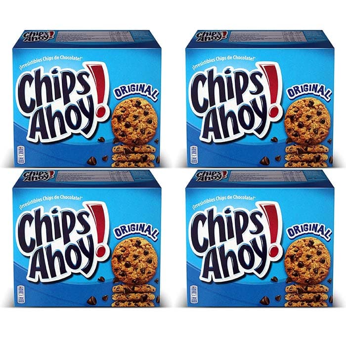 Chips Ahoy! Original bolachas bolachas bolachas americanas com pepitas de chocolate 300 g x 4