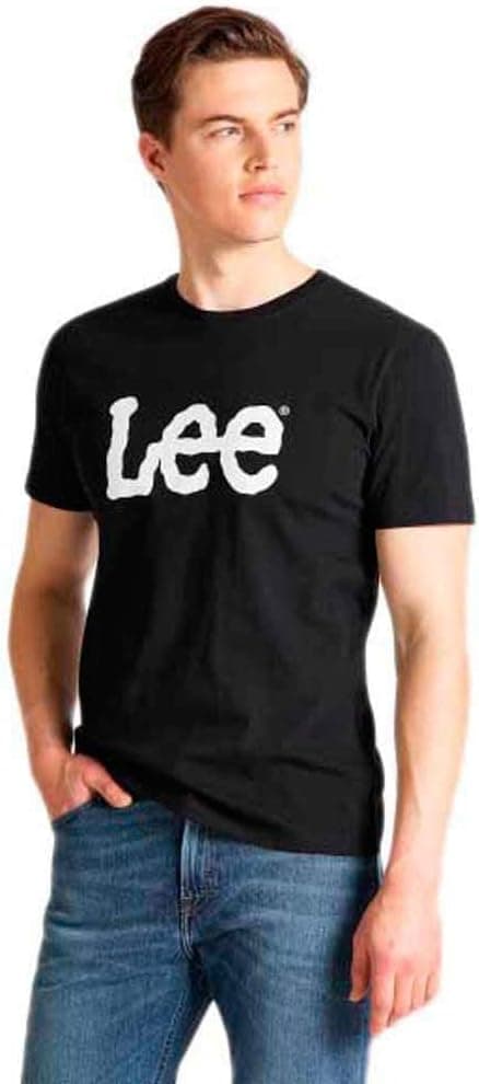 Lee Wobbly Logo | T-shirt preta para homem