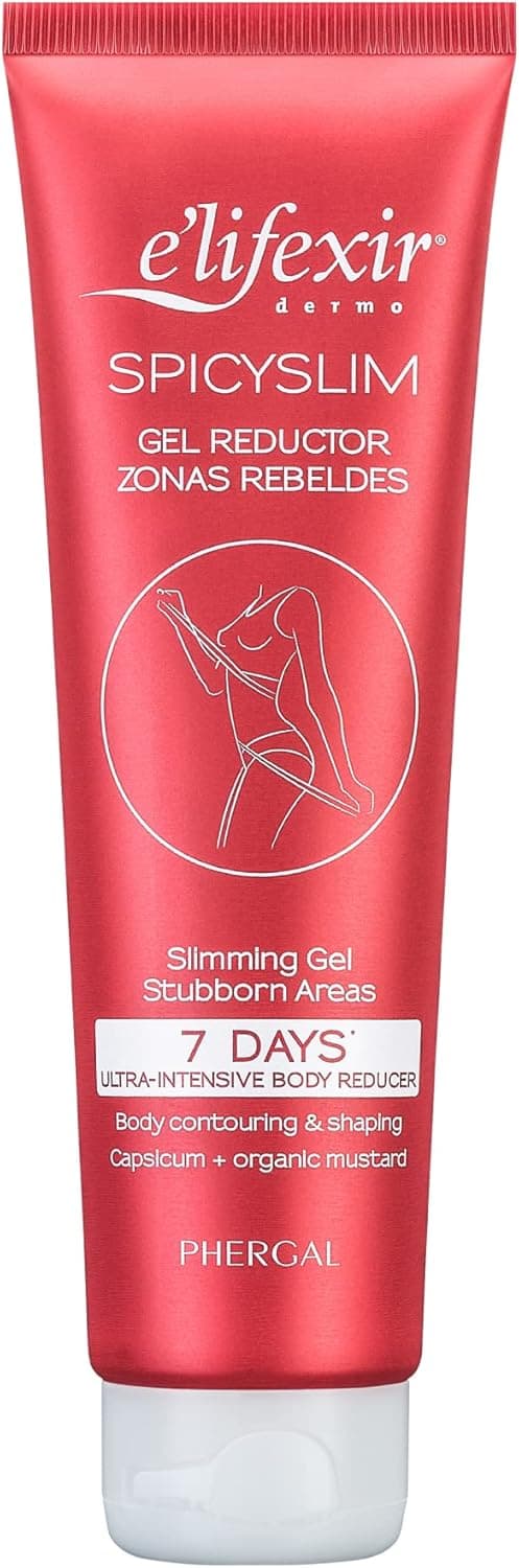 Elifexir Gel Inductor Spicyslim, creme redutor extremo, ótimo zonas rebeldes, com mostarda orgânica e capsicum picante, 150 ml