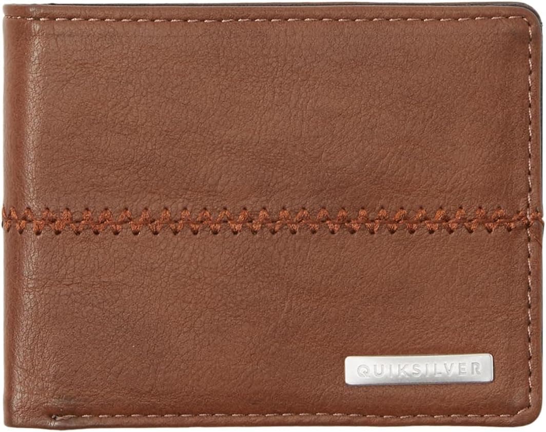 Quiksilver Stitchy | Carteira trifold masculina em castanho chocolate