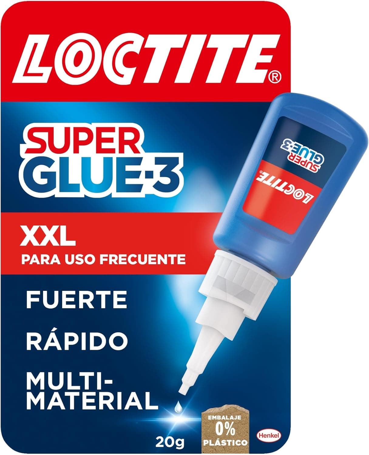 Loctite Super Glue-3 XXL | Cola instantânea extraforte transparente para uso intensivo, 20 g