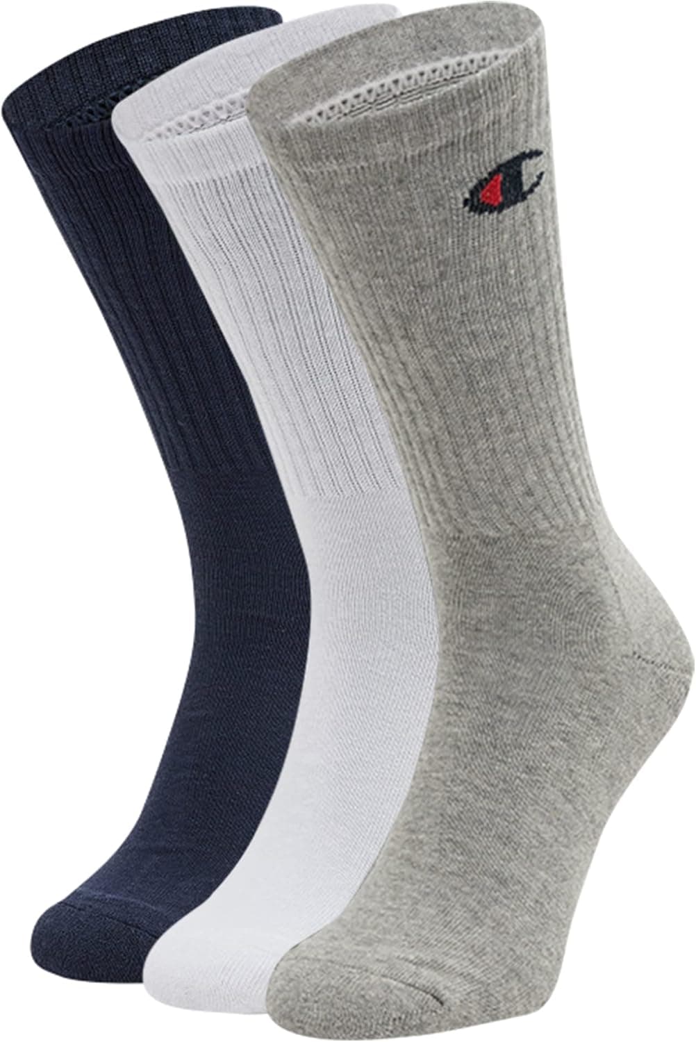 Champion Meias unissexo para adulto, pack de 3