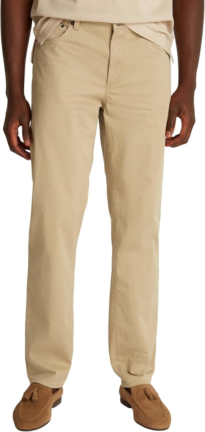 Tommy Hilfiger Denton | Calças straight leg em algodão acetinado para homem