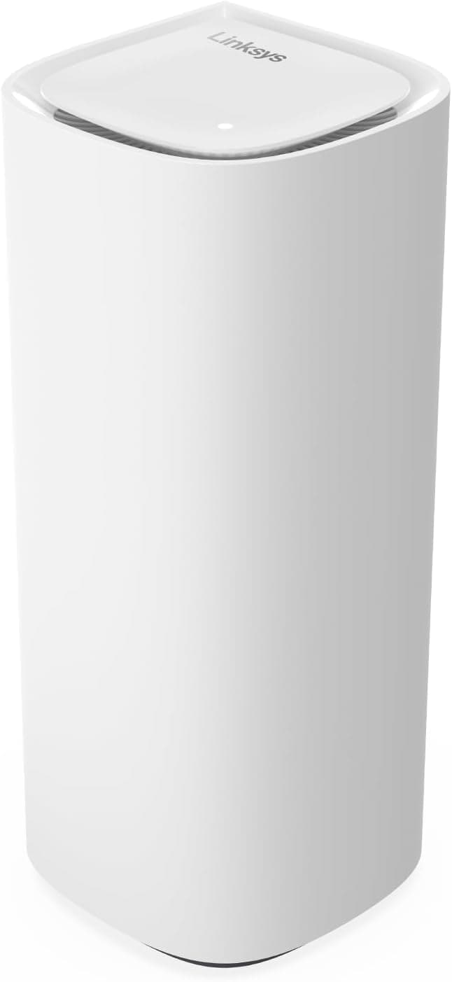 Linksys Router WiFi 7 Mesh Velop Pro 7 MBE7001, sistema Cognitive Mesh tribanda a mais de 10 Gbps, cobertura para toda a casa até 275 m2, conexão para 200 dispositivos
