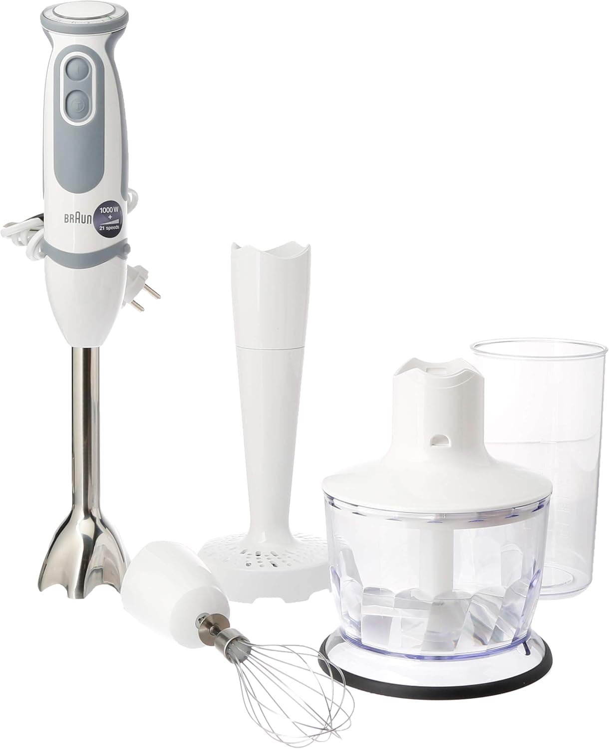 Braun Minipimer 5200 | Varinha mágica 1000 W com 21 velocidades e copo medidor 600 ml