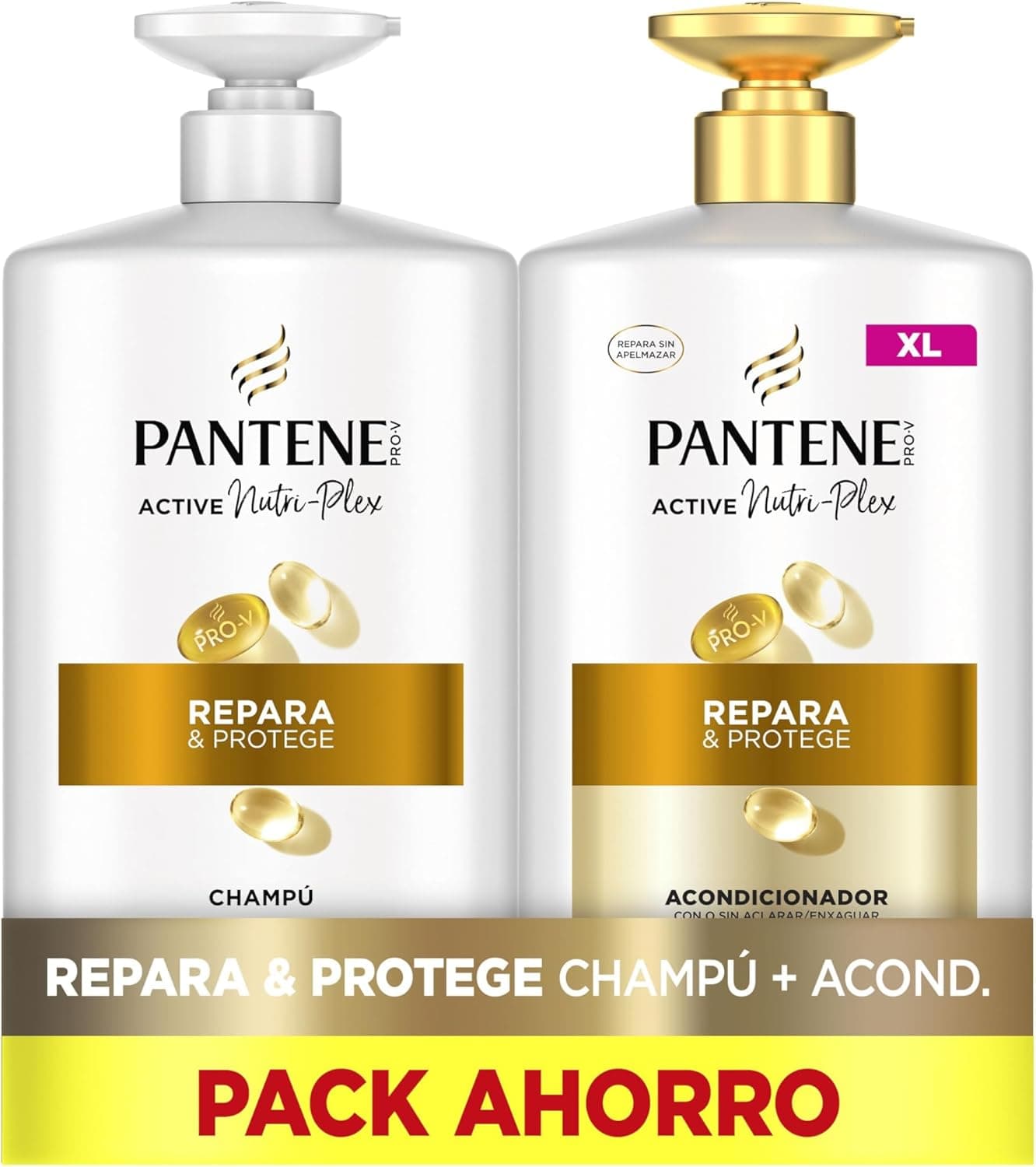 Pantene Pro-V Repara e protege champô 1 L, condicionador de 800 ml com dispensador, cabelo seco e danificado. Limpa e protege as ligações Capilares