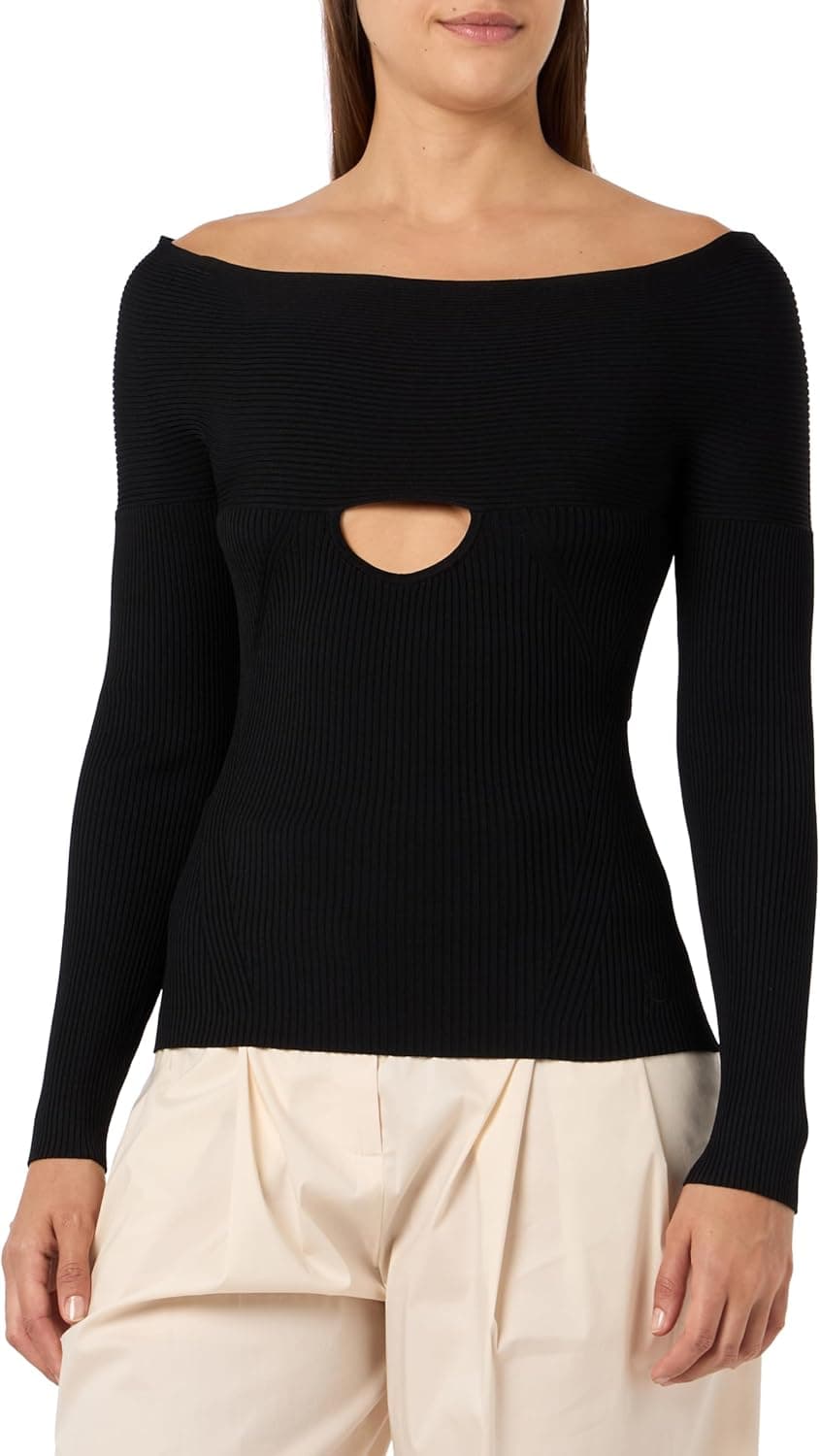 Pinko Amaranto Jersey Costina Elite Compact camisola Henley para mulher