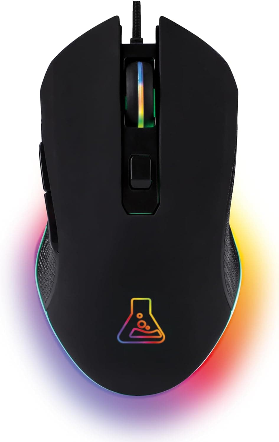 The G-Lab Kult Helium - Rato Gaming - 800 a 3200 dpi sensor óptico, retroiluminação 7 cores LED, 6 botões - rato de jogo confortável e leve - compatível com PC/Mac/Xbox One / PS4/PS5 (com cabo)