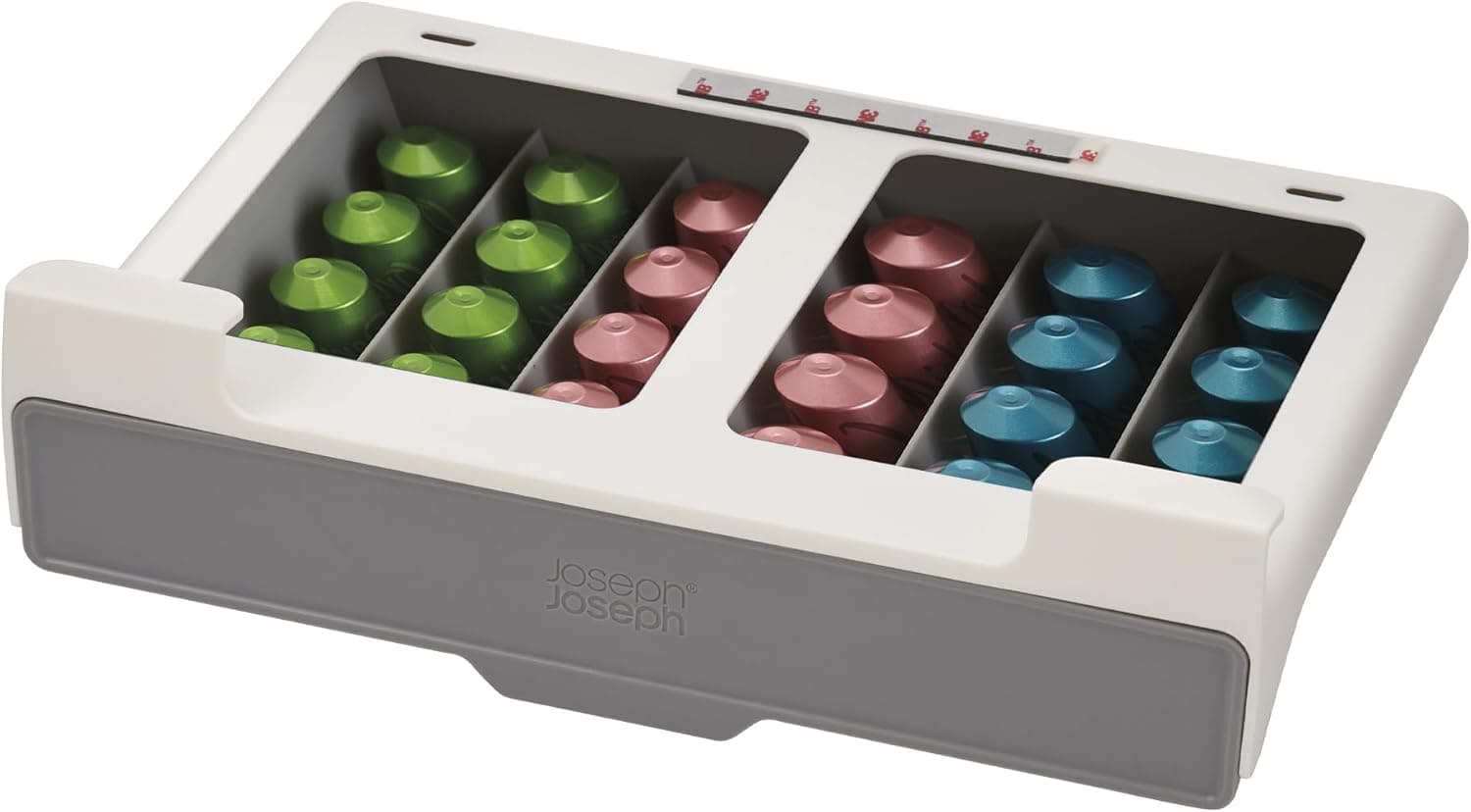Joseph Joseph CupboardStore, caixa porta cápsulas de café nespresso sob a prateleira, capacidade para 30 cápsulas