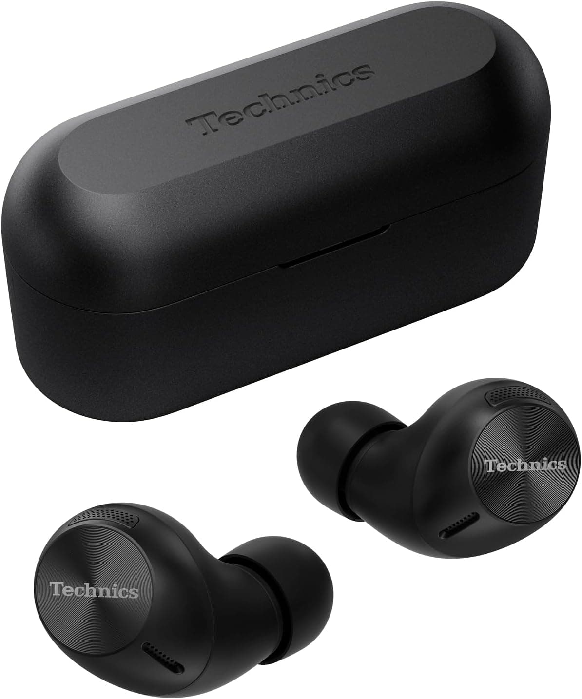 Technics EAH-AZ40M2EK Auriculares sem fios com cancelamento de ruído, Bluetooth multiponto 3 dispositivos, confortáveis integrais, microfone integrado, ajuste personalizável, preto