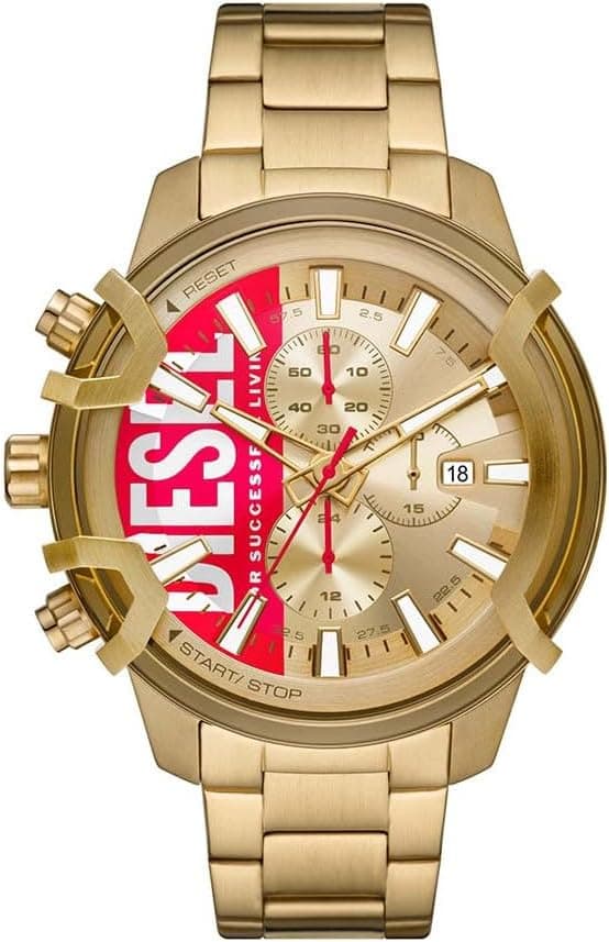 Relógio Diesel Griffed para Homem, Movimento Cronógrafo de Quartzo com Bracelete em Aço Inoxidável