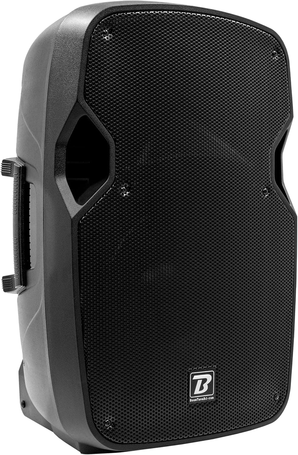 Altifalante ativo de 12" preto de 2 vias, potência de 400 watts, conexão sem fios Bluetooth, entrada de microfone/linha, sólido em ABS, TWS, potente e versátil, ideal para DJ, animação, cena