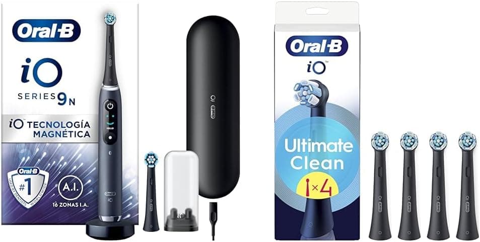 Oral-B iO 9N Escova de dentes + Pacote de 4 peças sobresselentes