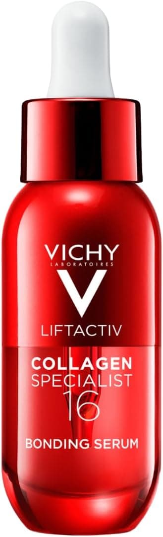 Vichy Sérum anti-idade, potência o colagénio da pele, combate linhas de expressão e rugas, enriquecido com Ramnosa, adequado para Topo tipo de pele, Liftactiv Collagen Specialist, 30 ml