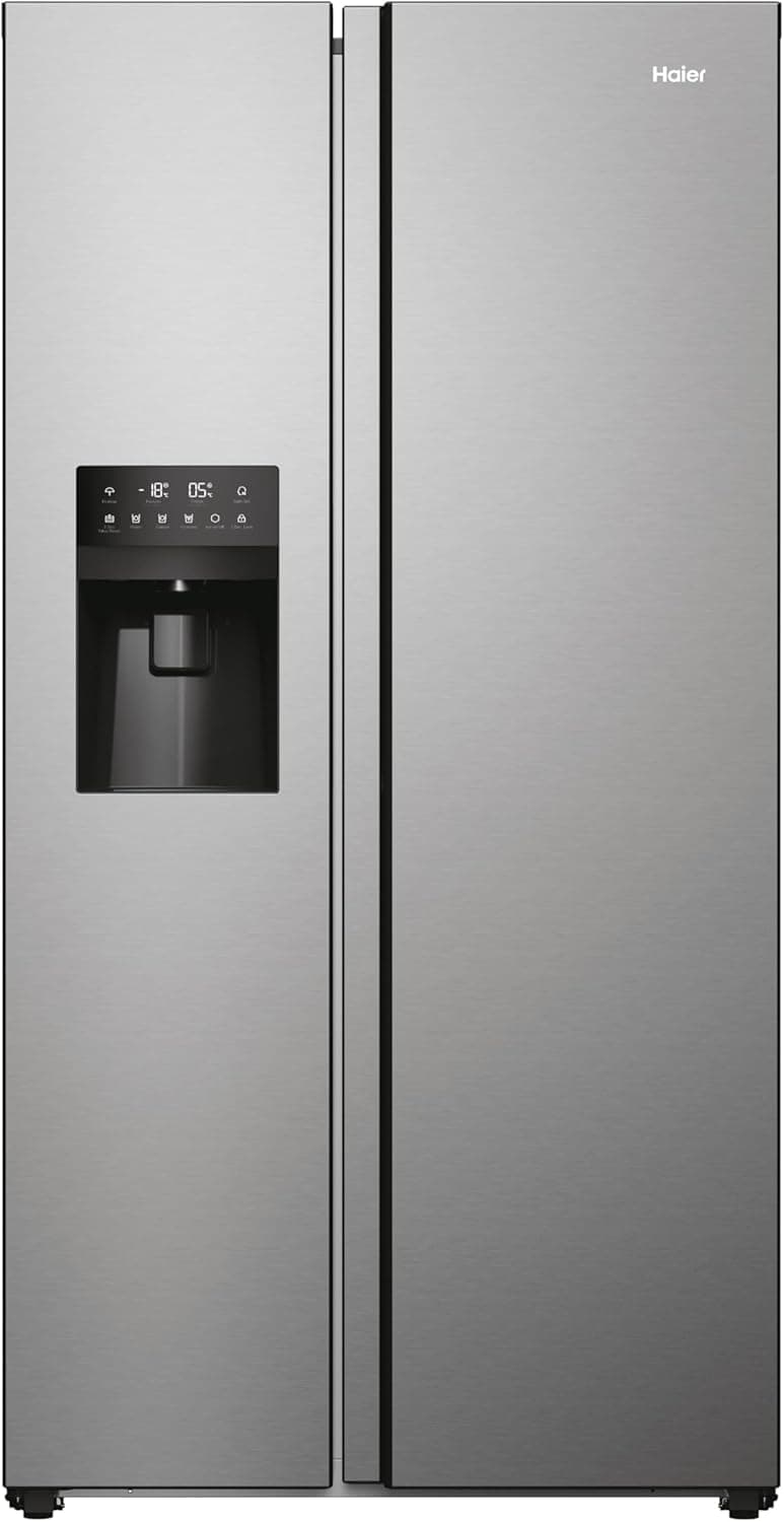 Haier SBS 90 Series 5 HSR5918DIMP | Frigorífico side by side com dispensador de água e gelo 511 L inox