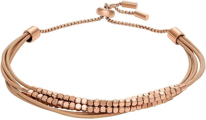FOSSIL Pulseira de mulher de aço inoxidável ou semipreciosa com fecho de lagosta ou deslizante