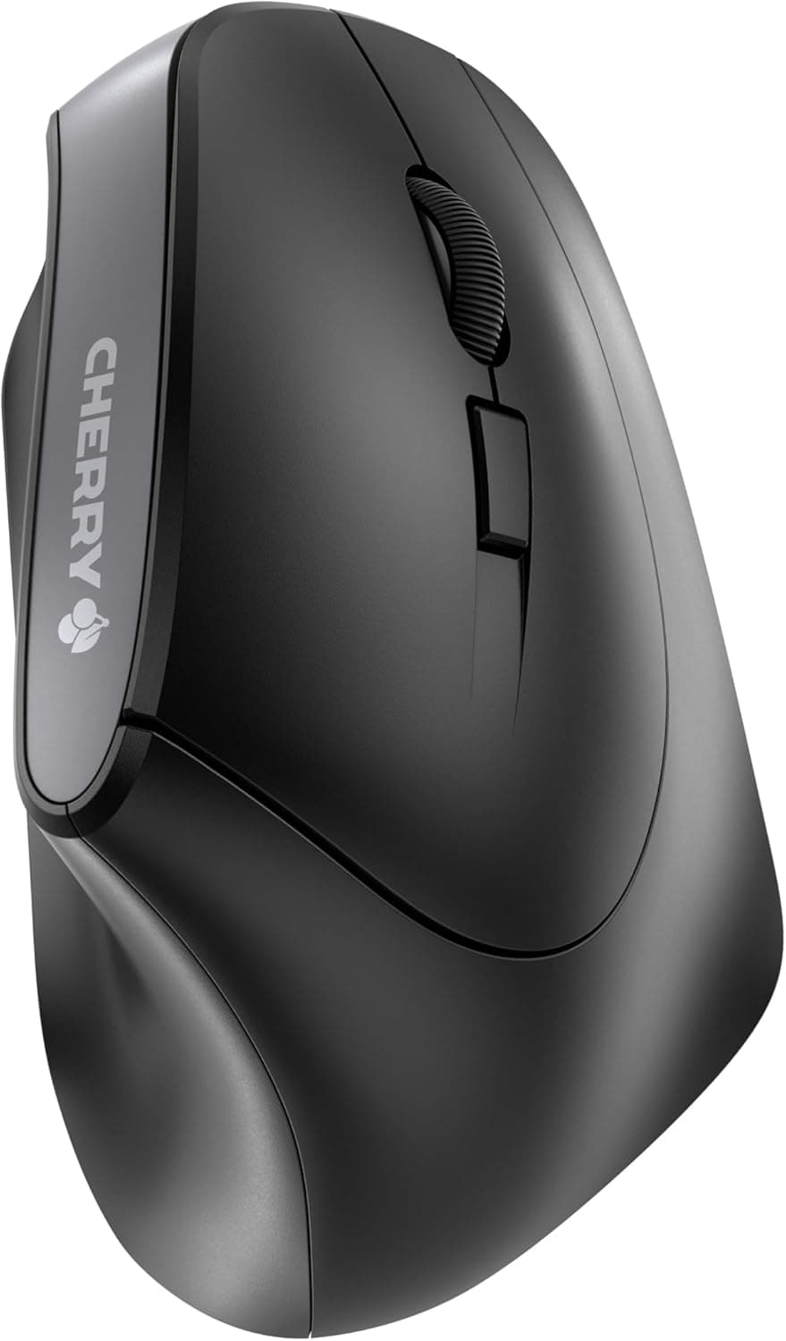 CHERRY MW 4500, rato vertical ergonómico para destros, sem fios (2,4 GHz RF), resolução ajustável em 3 etapas até 1200 Dpi, alimentado por bateria, preto