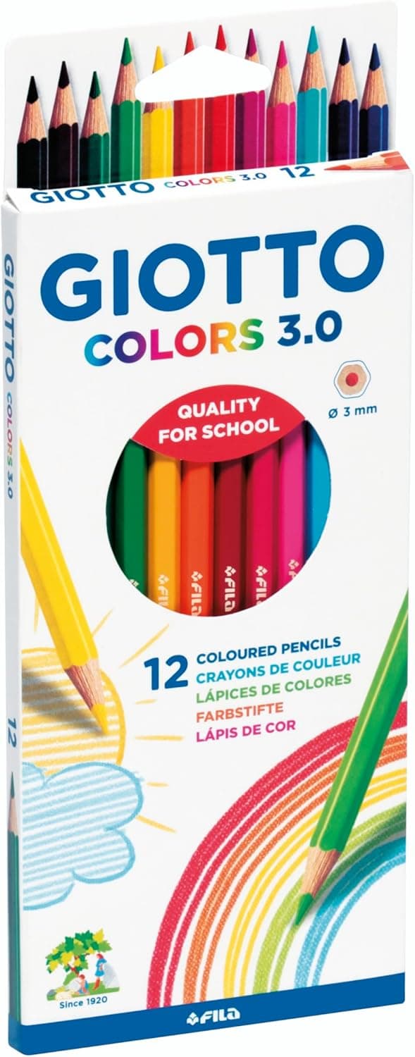 Giotto Cores 3,0 estojo de 12 lápis de cor