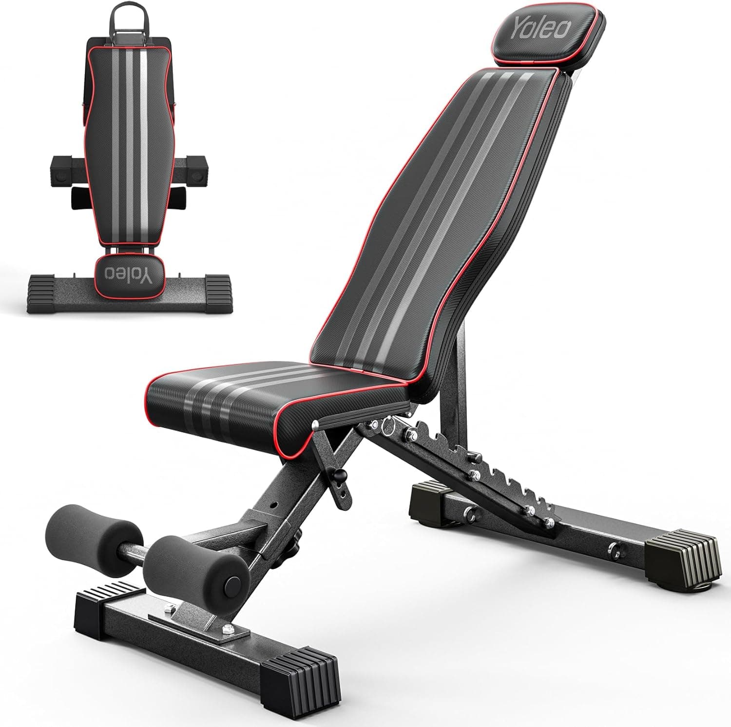 YOLEO Adjustable Weight Bench | Banco de musculação ajustável e dobrável para treino em casa