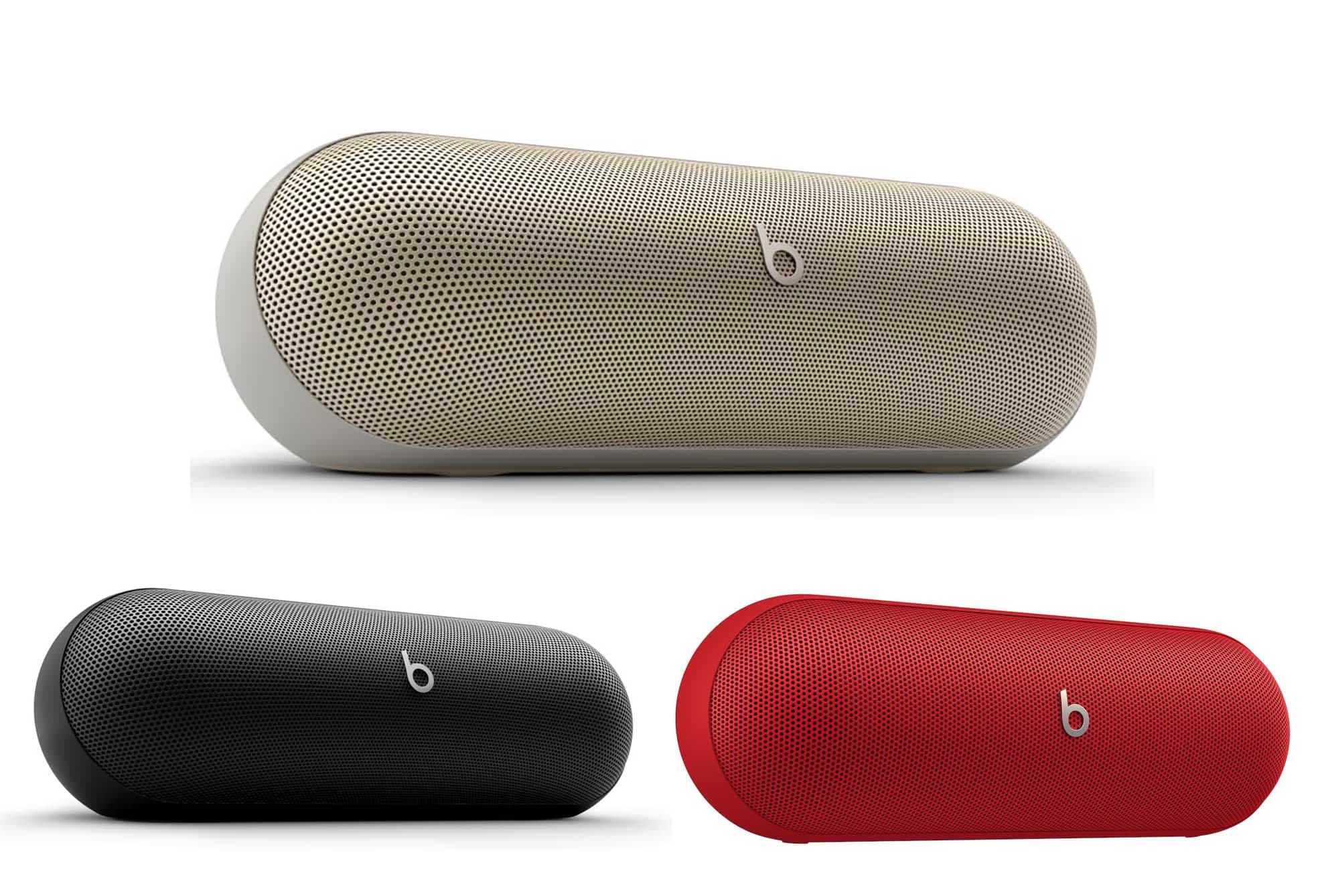 Beats Pill Coluna  Bluetooth sem fios e carregador portátil via USB-C, até 24 horas de autonomia, resistente à água IP67, compatível com Apple e Android, microfone integrado, vermelho fogo