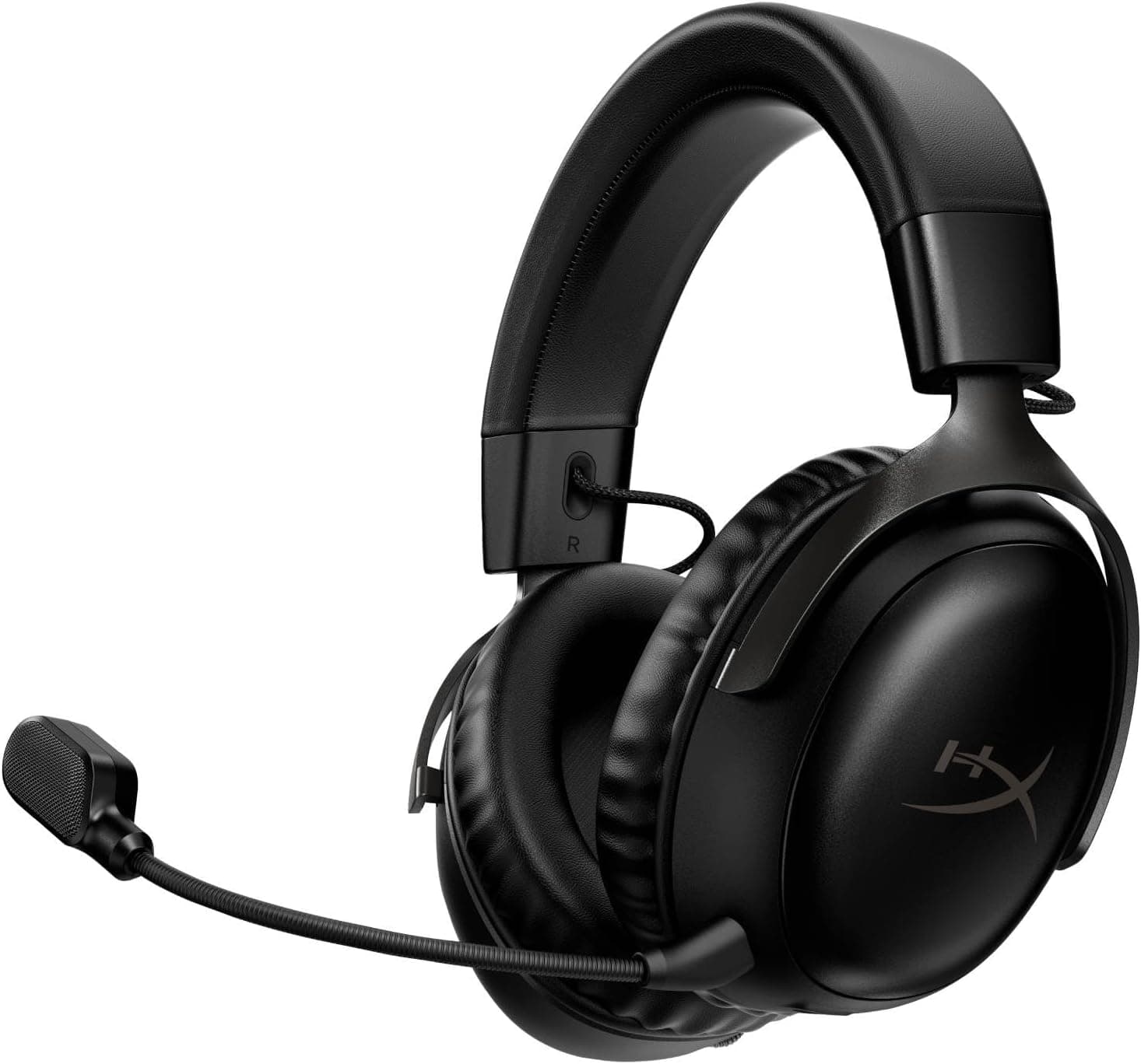 HyperX Cloud III wired Auriculares para jogos com cabo, PC, PS5, Xbox Series X S, controladores de 53 mm em ângulo, DTS, microfone nítido de 10 mm, USB-C USB-A, preto