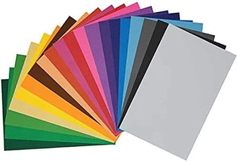 INNSPIRO Conjunto 20 folhas de borracha EVA sortidas cores adesivas 20 x 30 cm. x 2 mm. Material muito utilizado para trabalhos manuais e decoração