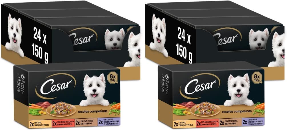 Cesar Pak Campesin 3 x 8 x 150 Bh01J, receitas camponesas em molho, 150 g (embalagem de 24)