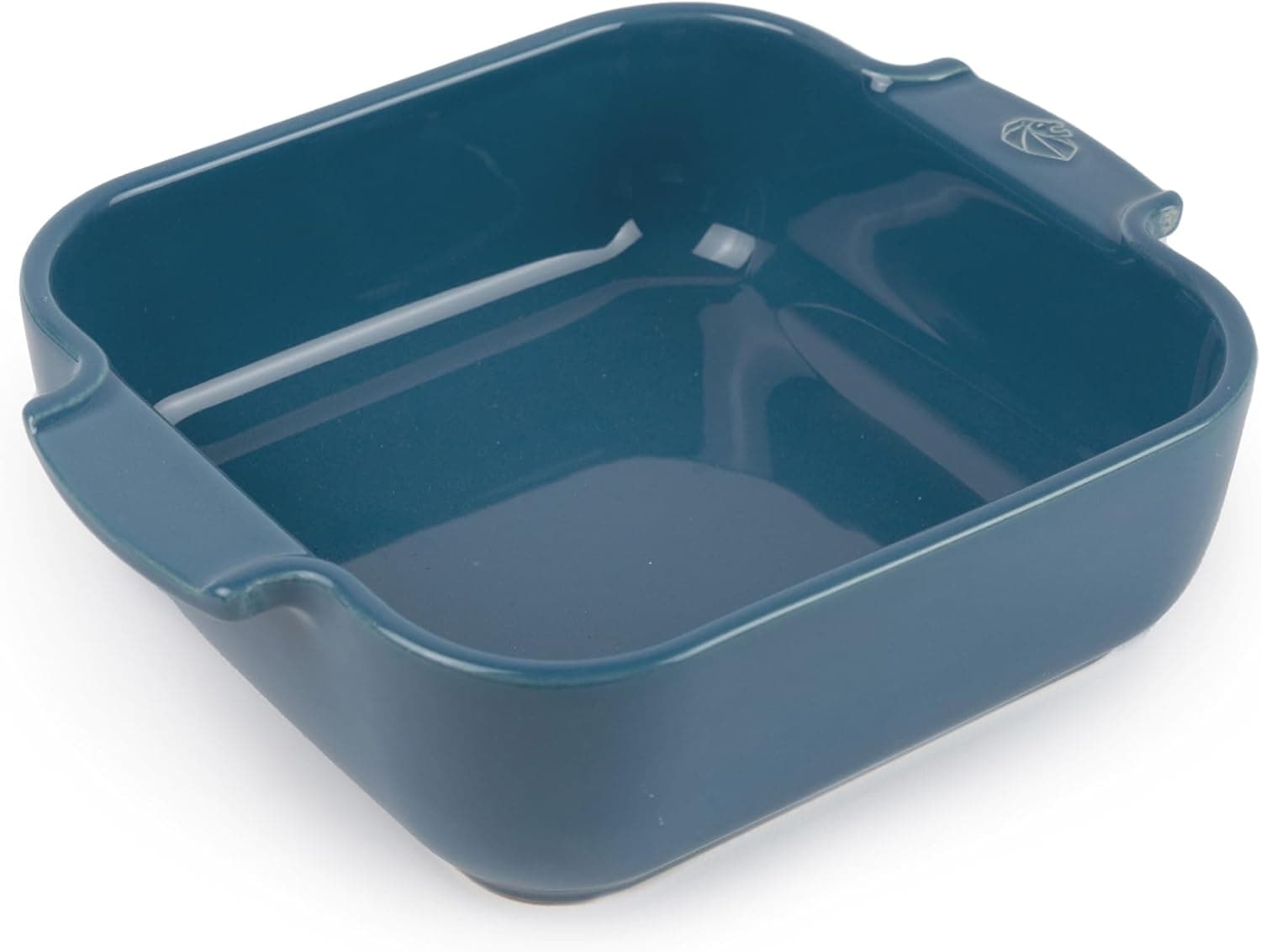 PEUGEOT – Prato de forno de cerâmica quadrado – 21 cm (alças incluídas) x 17,5 x 6 cm – Capacidade: 1,1 l – 10 anos – Fabrico francês – Color Light Blue
