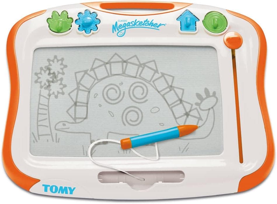 Toomies TOMY Megasketcher Quadro de Desenho Magnético, Bloco de Escrita Grande com Borracha Mágica para Crianças de 3, 4, 5, 6 Anos e Mais, Medidas 45 x 35 cm, pastel