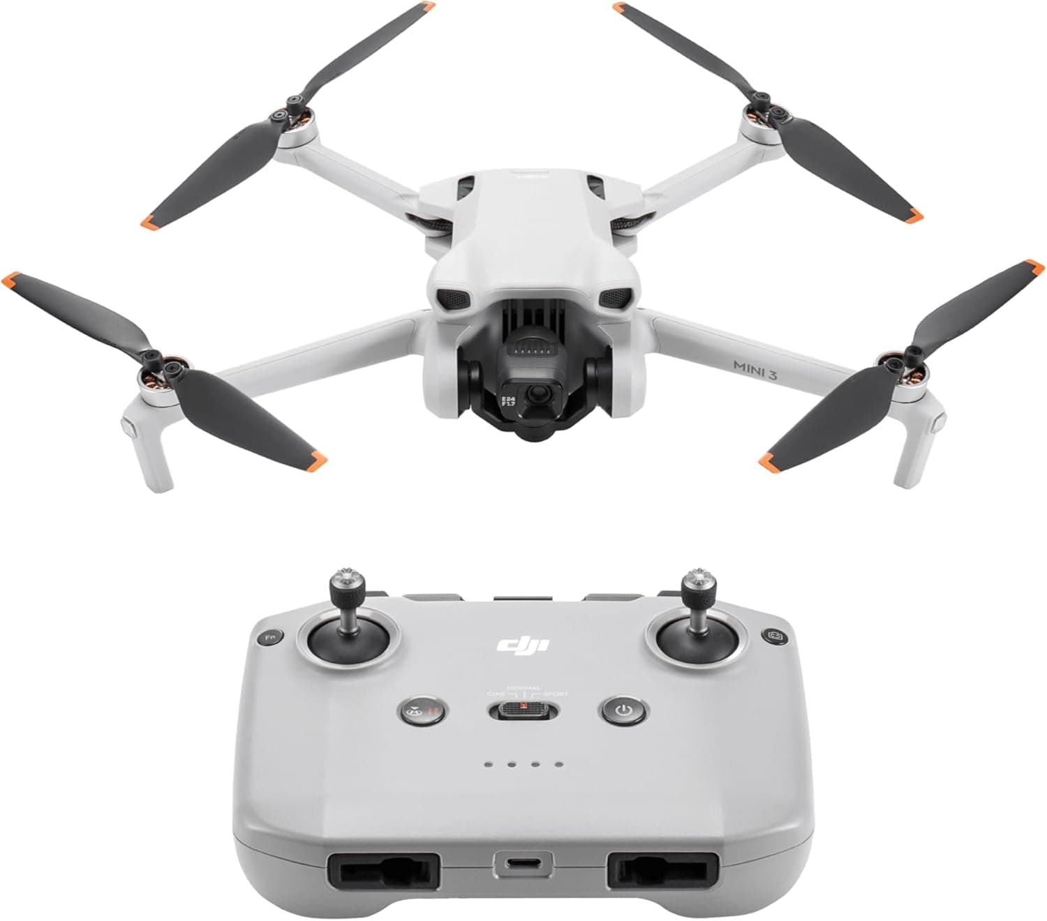 DJI Mini 3 - Dron Mini com câmara leve e dobrável com vídeo HD 4K, 38 min de tempo de voo, gravação vertical e funções inteligentes, com controlo remoto, C0