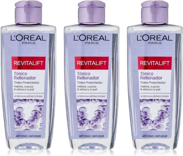L'Oreal Paris Revitalift Filler | Tónico facial refirmante com ácido hialurónico, 200 ml