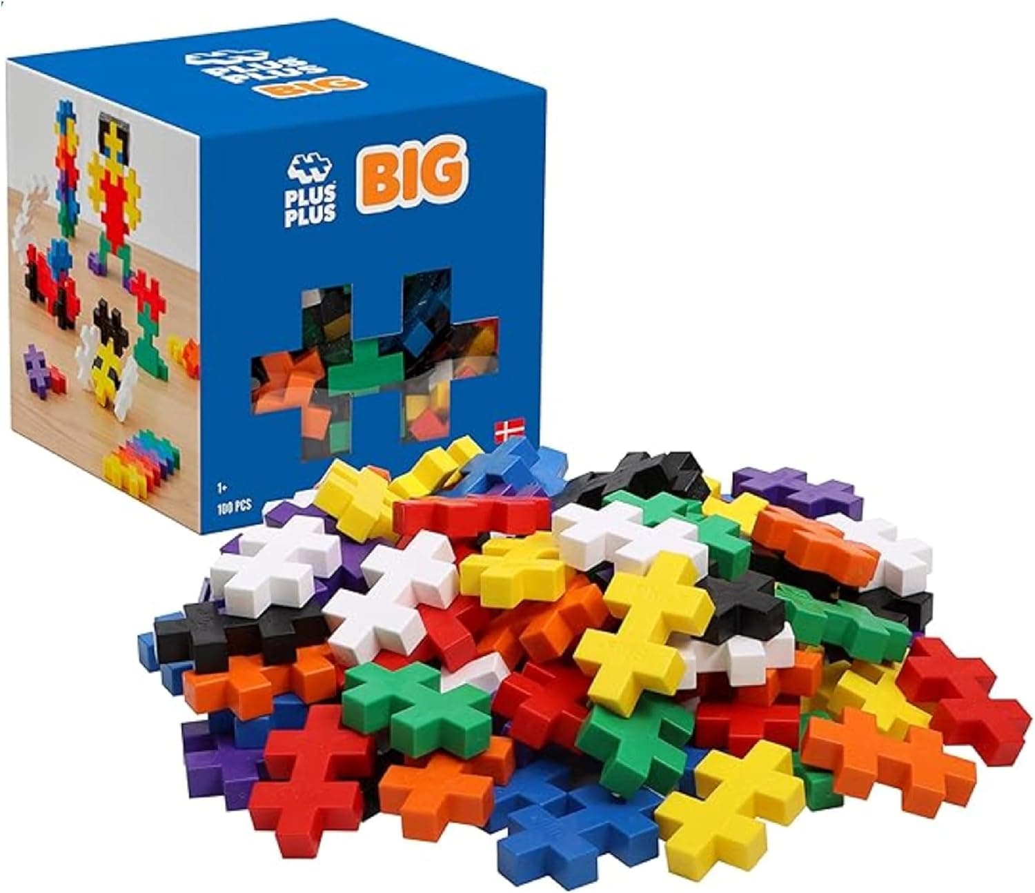 Plus-Plus Big Basic 100 | Conjunto de construção com 100 peças multicoloridas para crianças