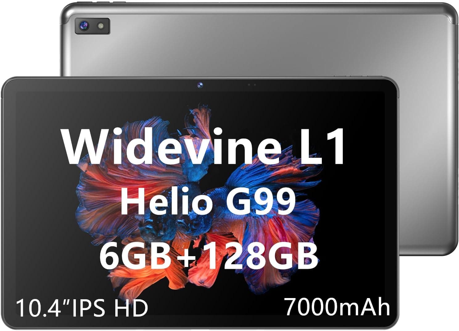 LincPlus T3 Tablet de 10,4 polegadas 2K Screen, Android Tablet, MediaTek Helio G99, 6 GB RAM + 128 GB ROM, câmara dupla de 8 + 13 MP, 7000 mAh, WiFi, GPS