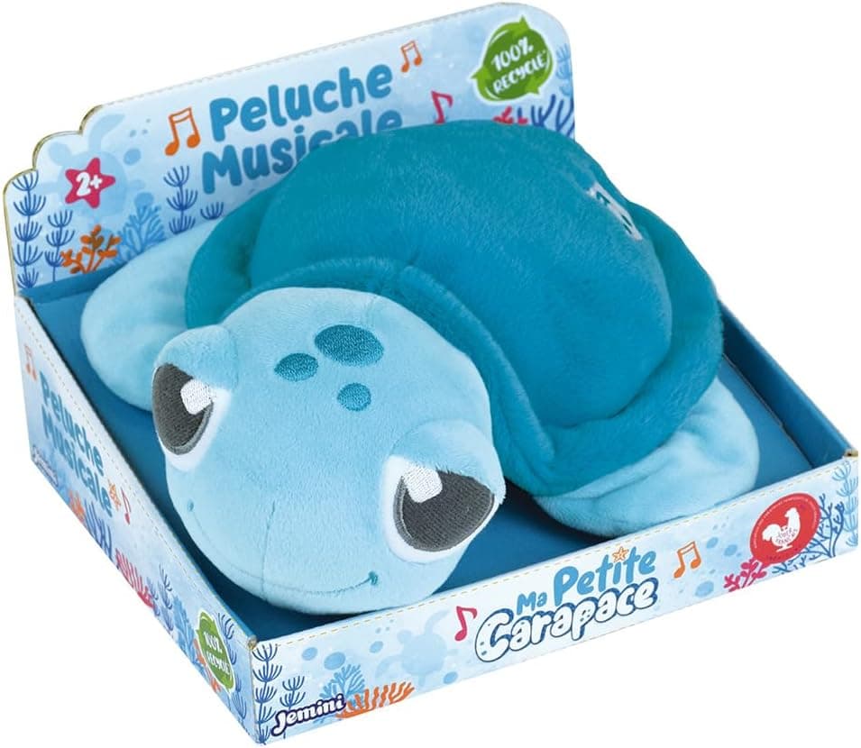 Jemini 024457 MA - Capa de peluche (tartaruga azul musical), cor azul