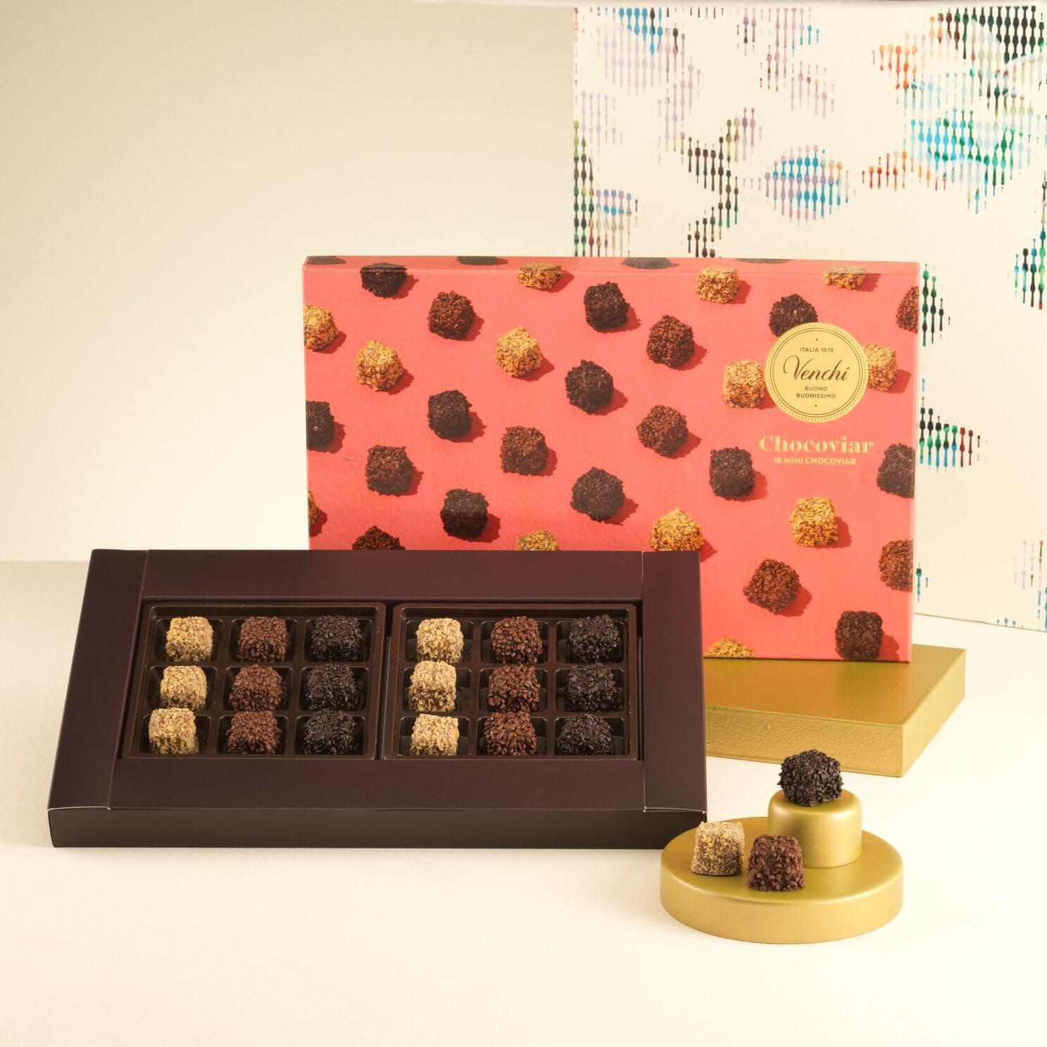 Venchi - Caixa de presente com seleção de minipralinês Chocoviar, 250 g - ideia de presente - sem glúten