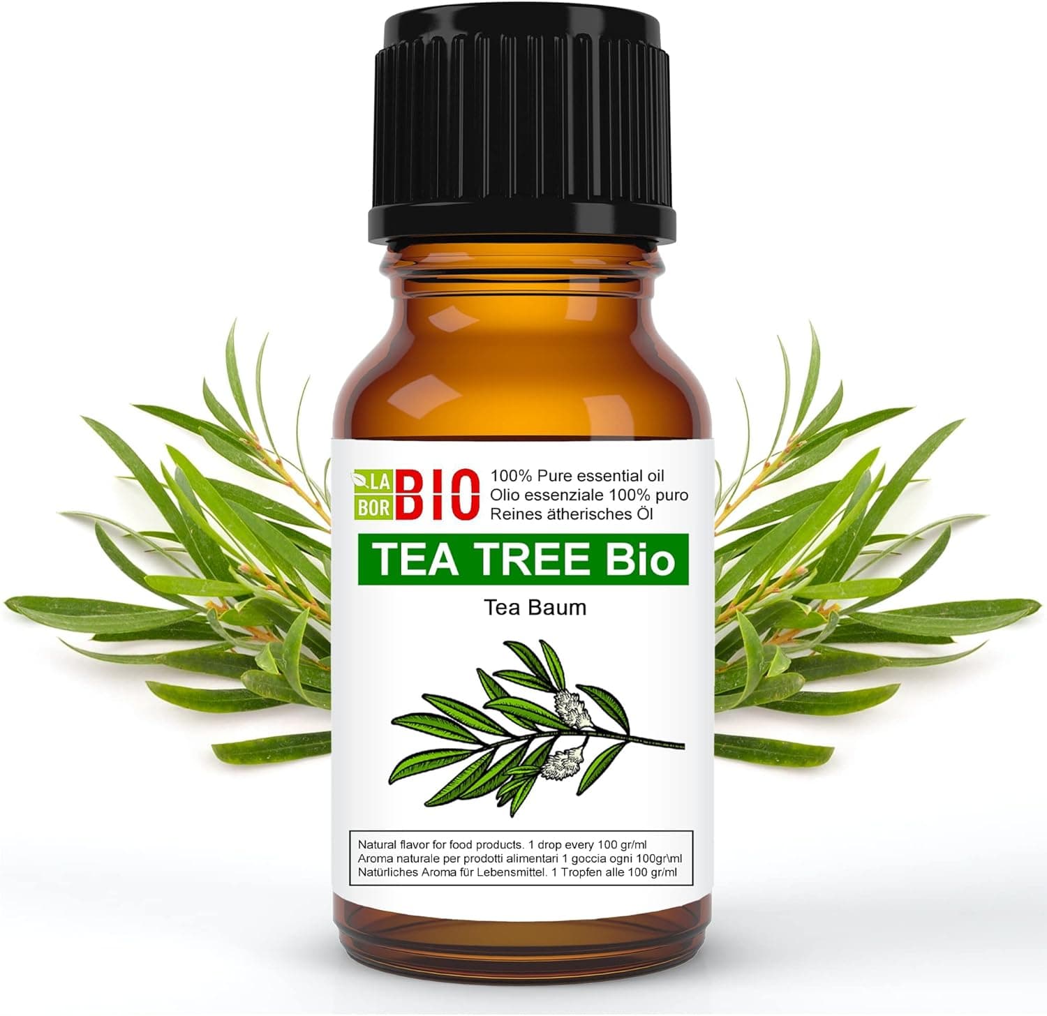 Árvore do chá bio óleo essencial 100 % puro 30 ml - uso alimentar terapêutico cosmético aromaterapia