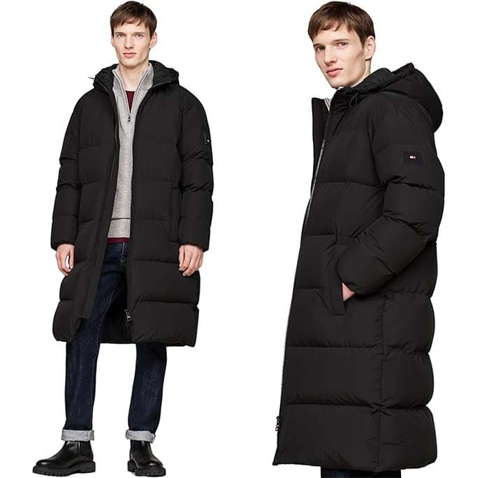 Tommy Hilfiger Casaco de penas Down Parka com capuz para homem