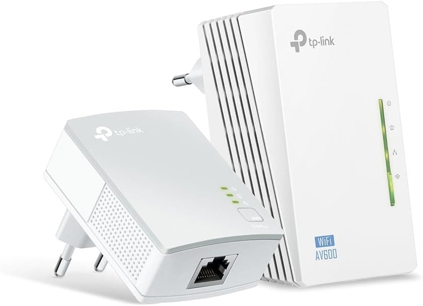 TP-Link AV600 Powerline Extender Kit | 2 adaptadores PLC com Wi-Fi 300 Mbps e 2 portas Ethernet, estende rede por cablagem elétrica até 600 Mbps e 300 m de alcance
