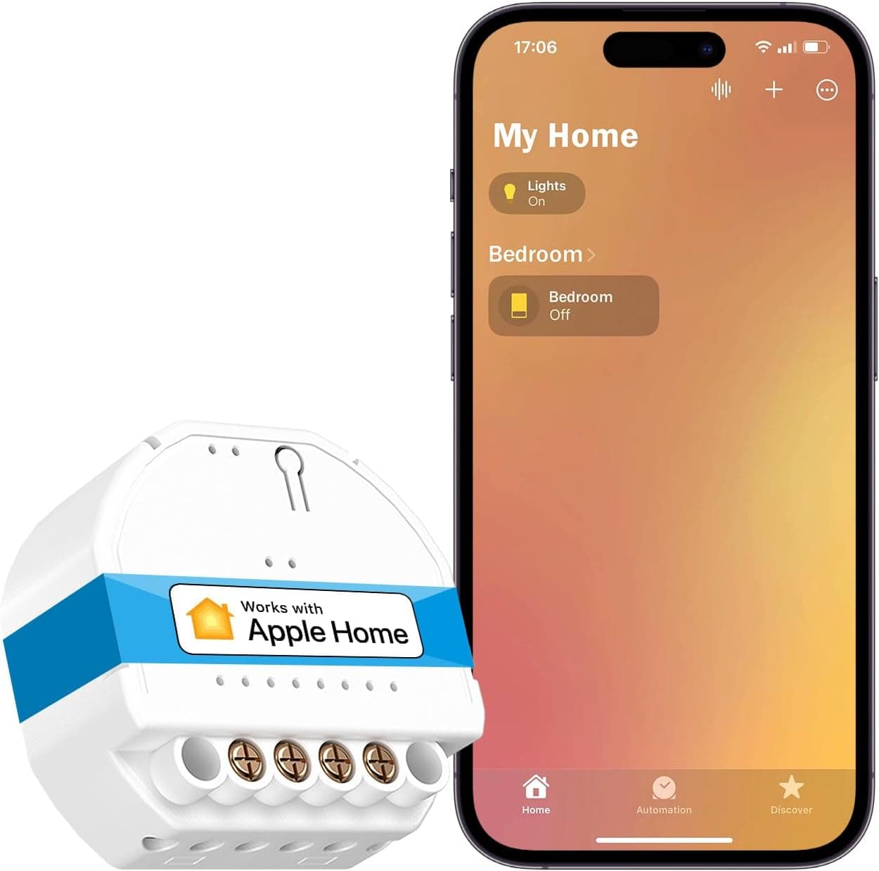 Meross Interruptor inteligente WiFi, interruptor de luz inteligente, mini interruptor de parede, controlo por voz, compatível com Apple HomeKit, Alexa, Google Home e SmartThings