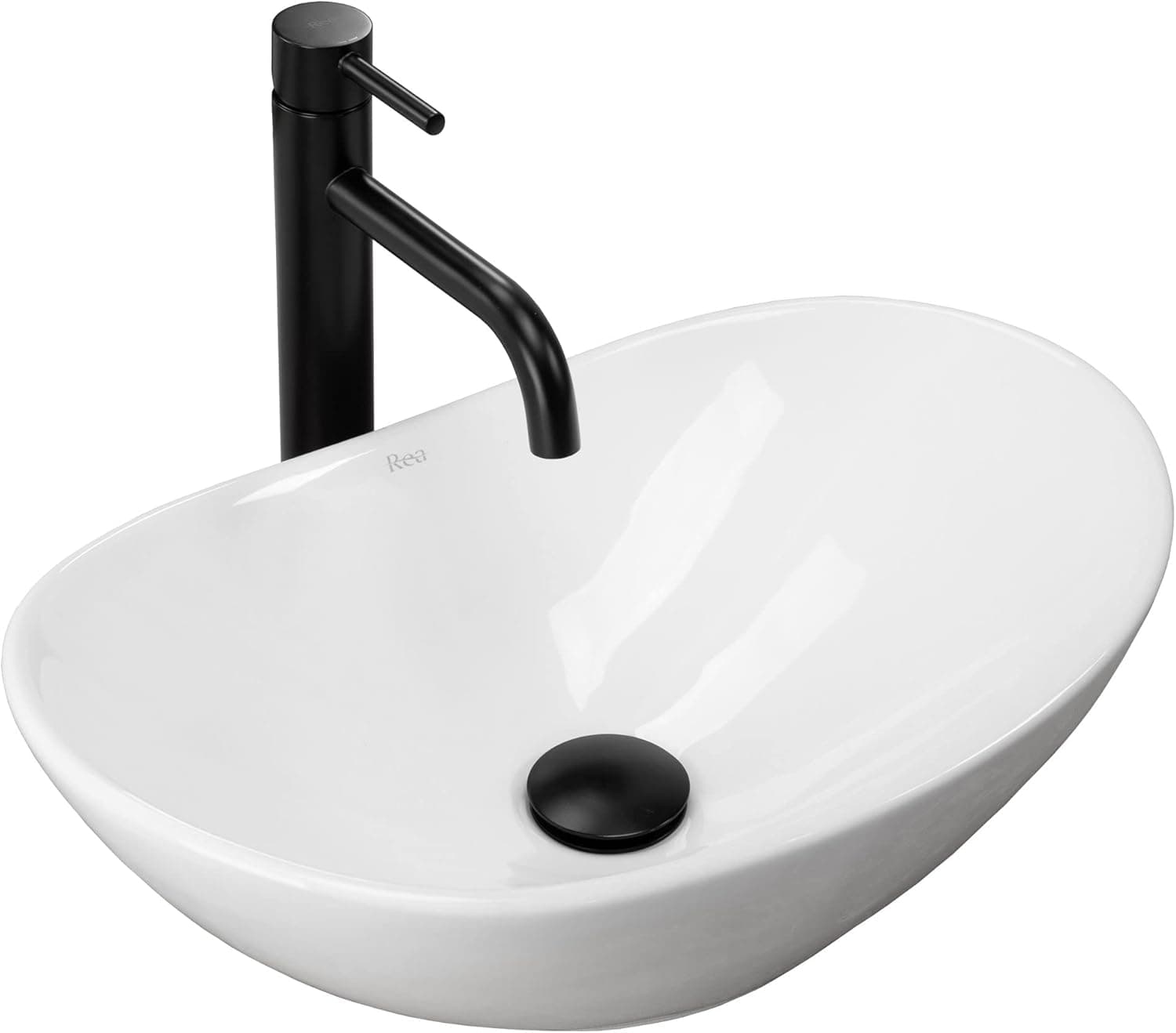 Rea Lavatório de bancada Royal mini lavatório de casa de banho branco 475 x 310 x 150 mm cerâmica (branco)