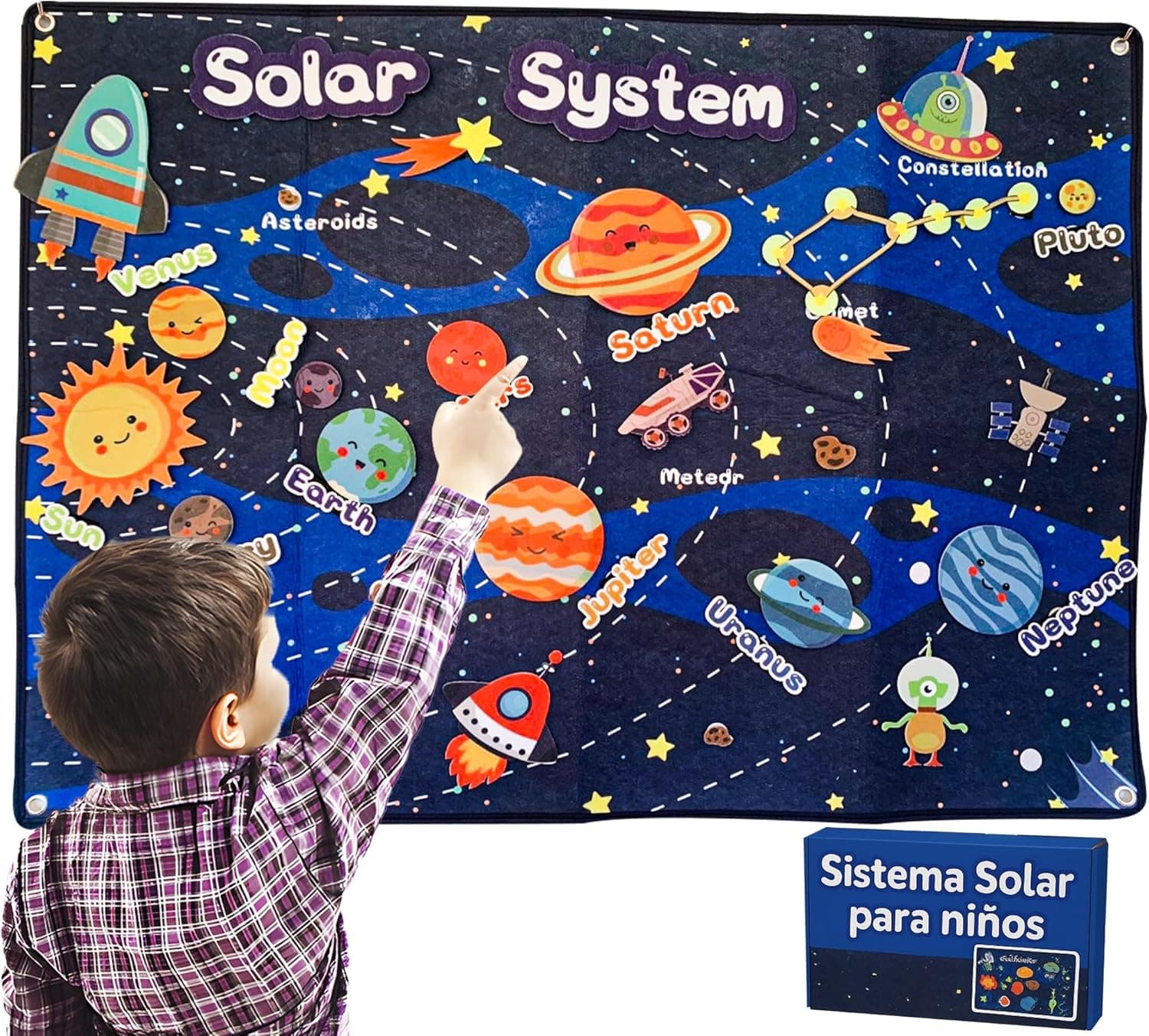 Pal&Ral Sistema Solar | Jogo educativo com figuras em feltro sobre o espaço para crianças