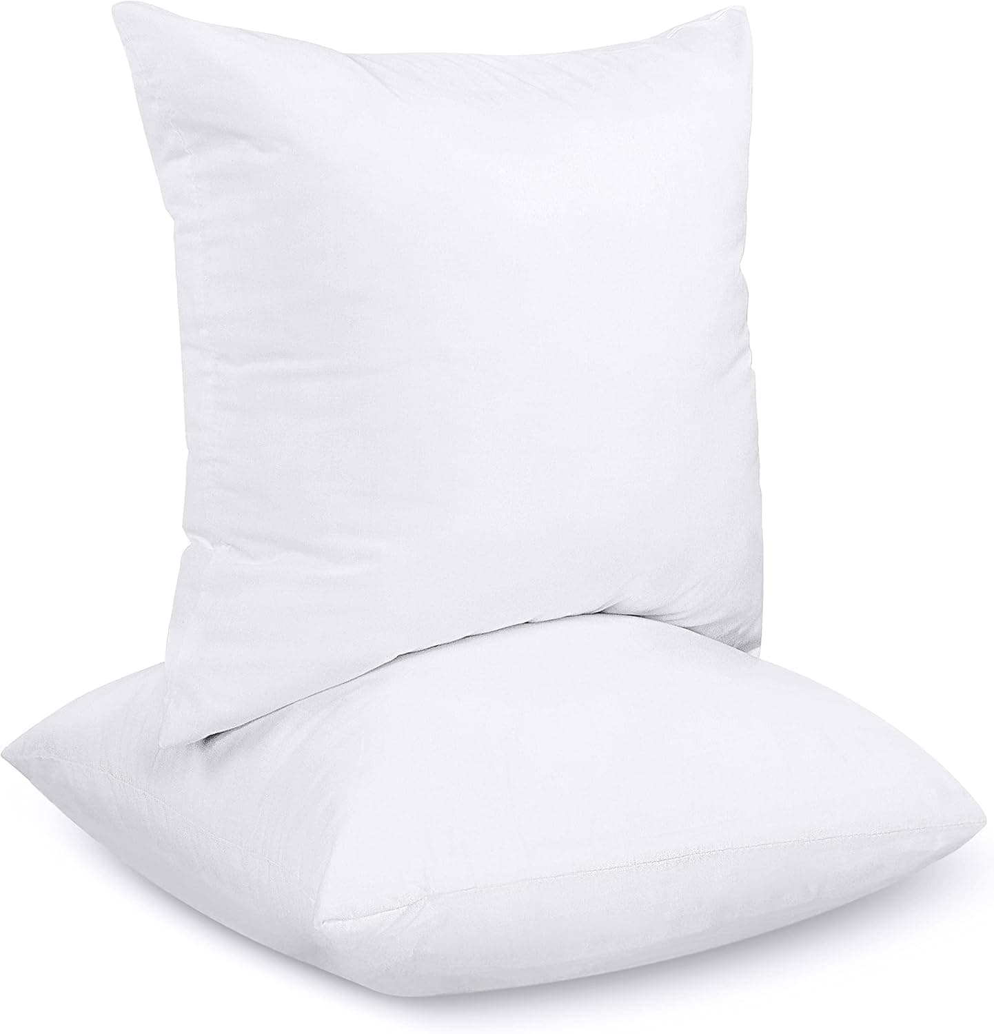 Utopia Bedding Almofada de 60 x 60 cm (2 unidades), fibra de silicone virgem, almofadas de sofá (branco)